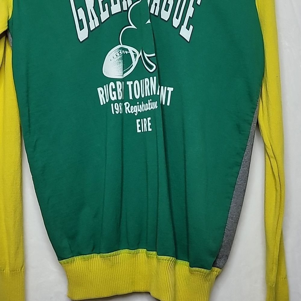 Dolce & Gabbana Vintage Green League Rugby Tournament V Neck Shirt Size Large - Picture 3 of 11